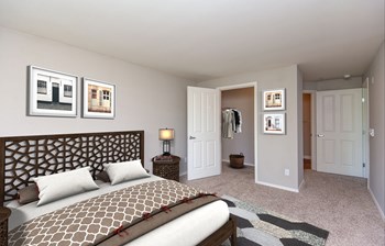 bedroom with walk in closet